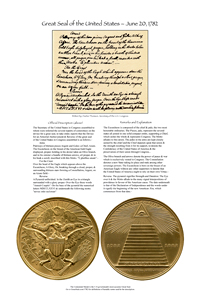 Centennial Medal and original description of Great Seal
