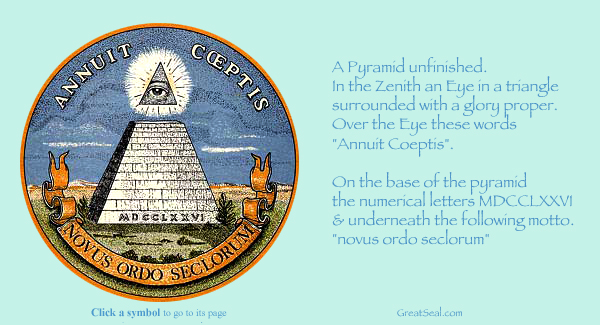 Symbols On The Reverse Pyramid Eye Side Of The Great Seal Of The 